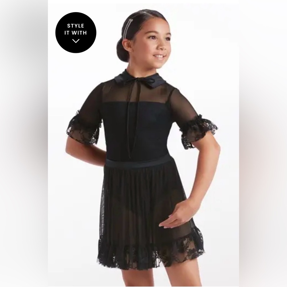 Weissman Black Lace Kids Dress